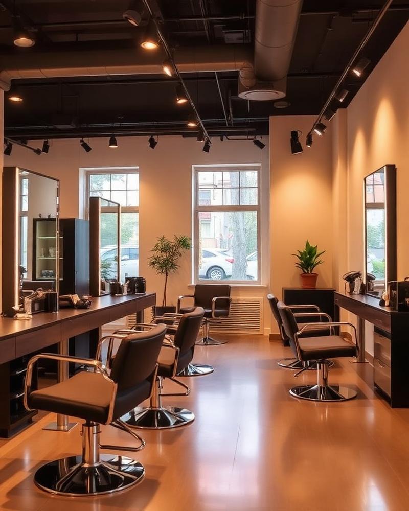 NFC-bordje bij de balie van een kapsalon